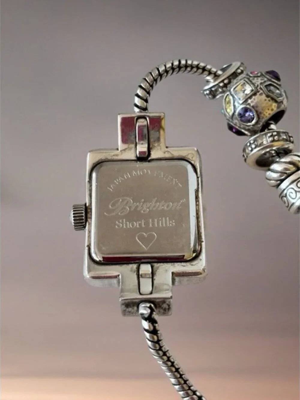 Brighton Short Hills Japan Movement Silver Watch Colorful Beads New Battery
